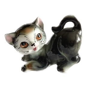 Vintage ceramic cat kitsch MCM retro